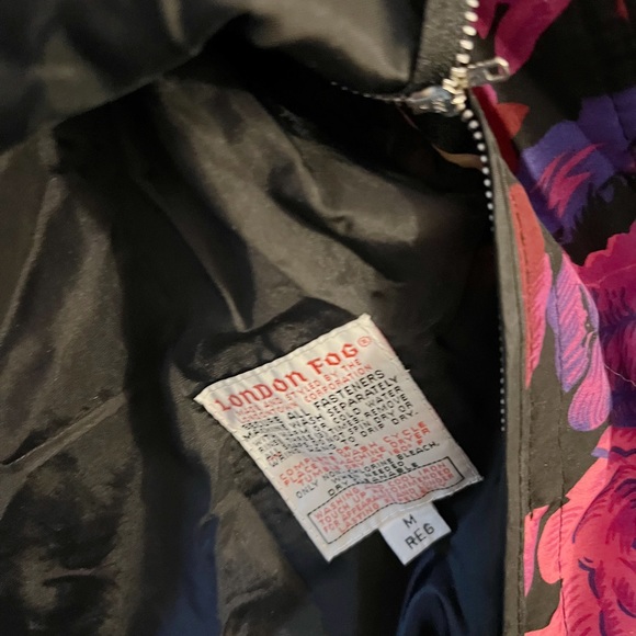 Vintage London Fog Rose Pattern Ski Jacket w/ Removable Lining - Picture 4 of 7